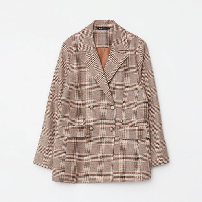 Modest Front Buttoned Plaid Long Sleeve